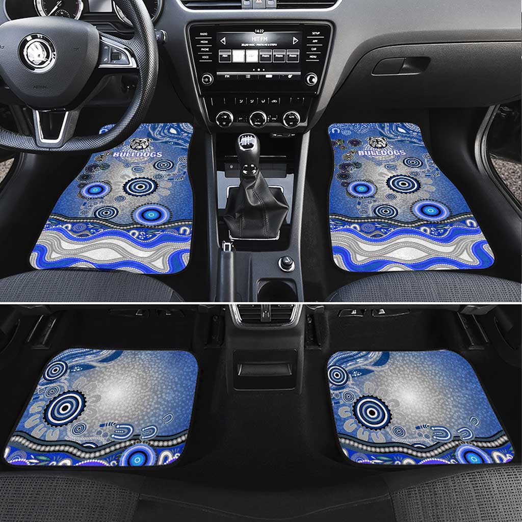 Canterbury Bankstown Bulldogs Rugby Car Mats Australian Aboriginal Dot Painting Style