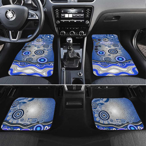 Canterbury Bankstown Bulldogs Rugby Car Mats Australian Aboriginal Dot Painting Style