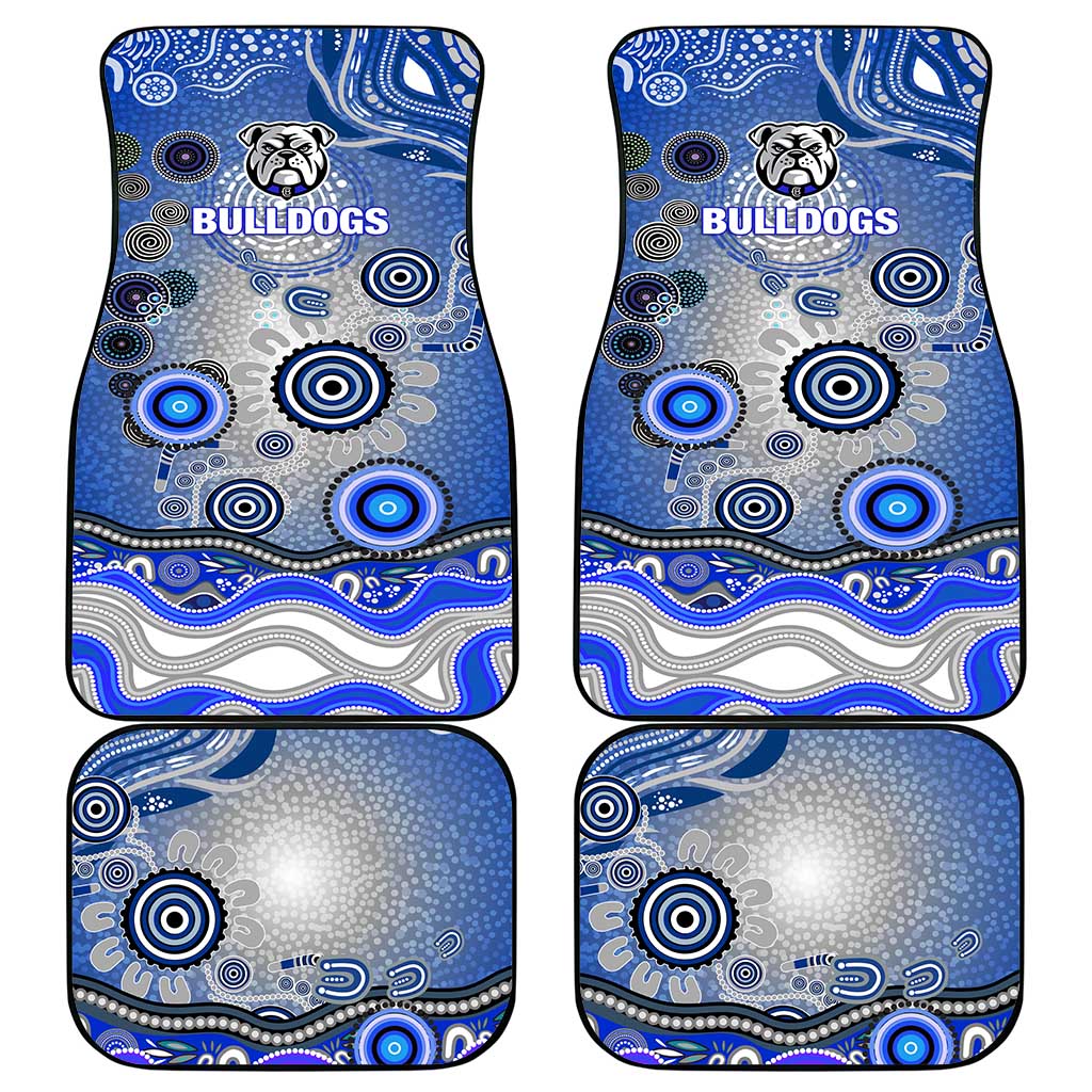 Canterbury Bankstown Bulldogs Rugby Car Mats Australian Aboriginal Dot Painting Style