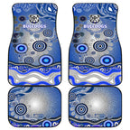 Canterbury Bankstown Bulldogs Rugby Car Mats Australian Aboriginal Dot Painting Style