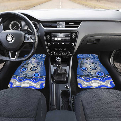 Canterbury Bankstown Bulldogs Rugby Car Mats Australian Aboriginal Dot Painting Style