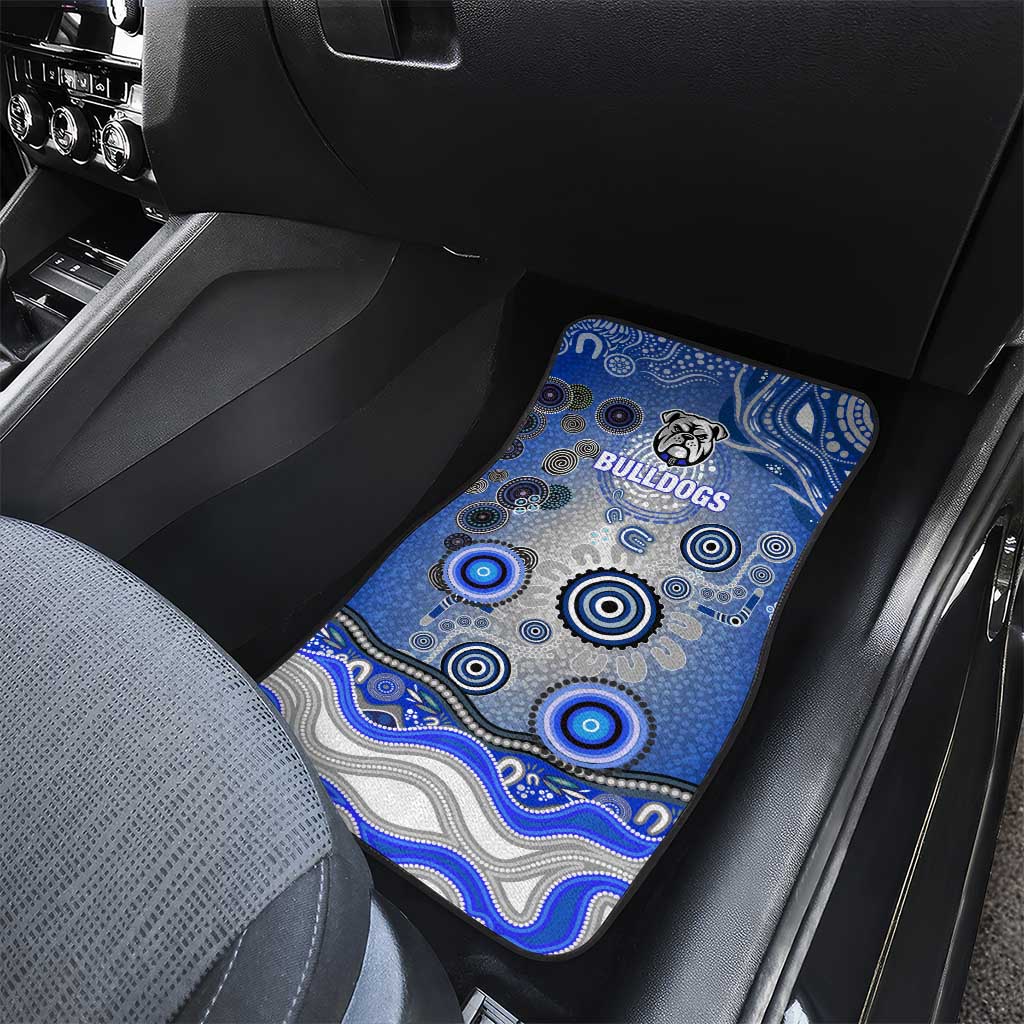 Canterbury Bankstown Bulldogs Rugby Car Mats Australian Aboriginal Dot Painting Style