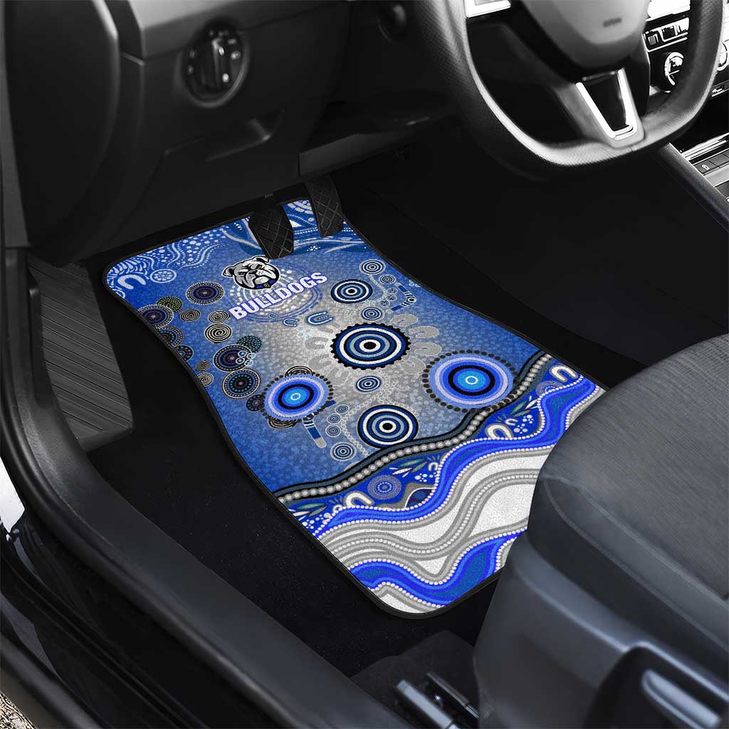 Canterbury Bankstown Bulldogs Rugby Car Mats Australian Aboriginal Dot Painting Style