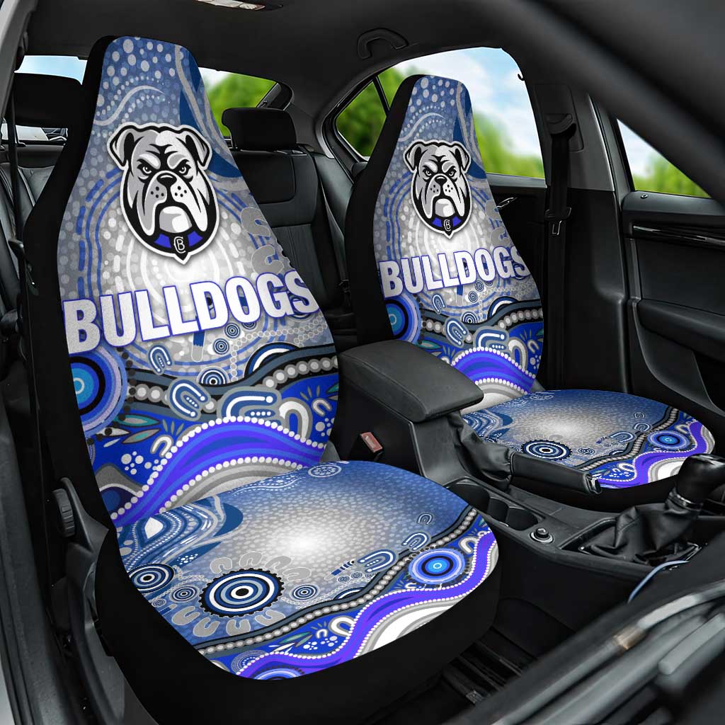 Canterbury Bankstown Bulldogs Rugby Car Seat Cover Australian Aboriginal Dot Painting Style