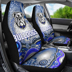 Canterbury Bankstown Bulldogs Rugby Car Seat Cover Australian Aboriginal Dot Painting Style
