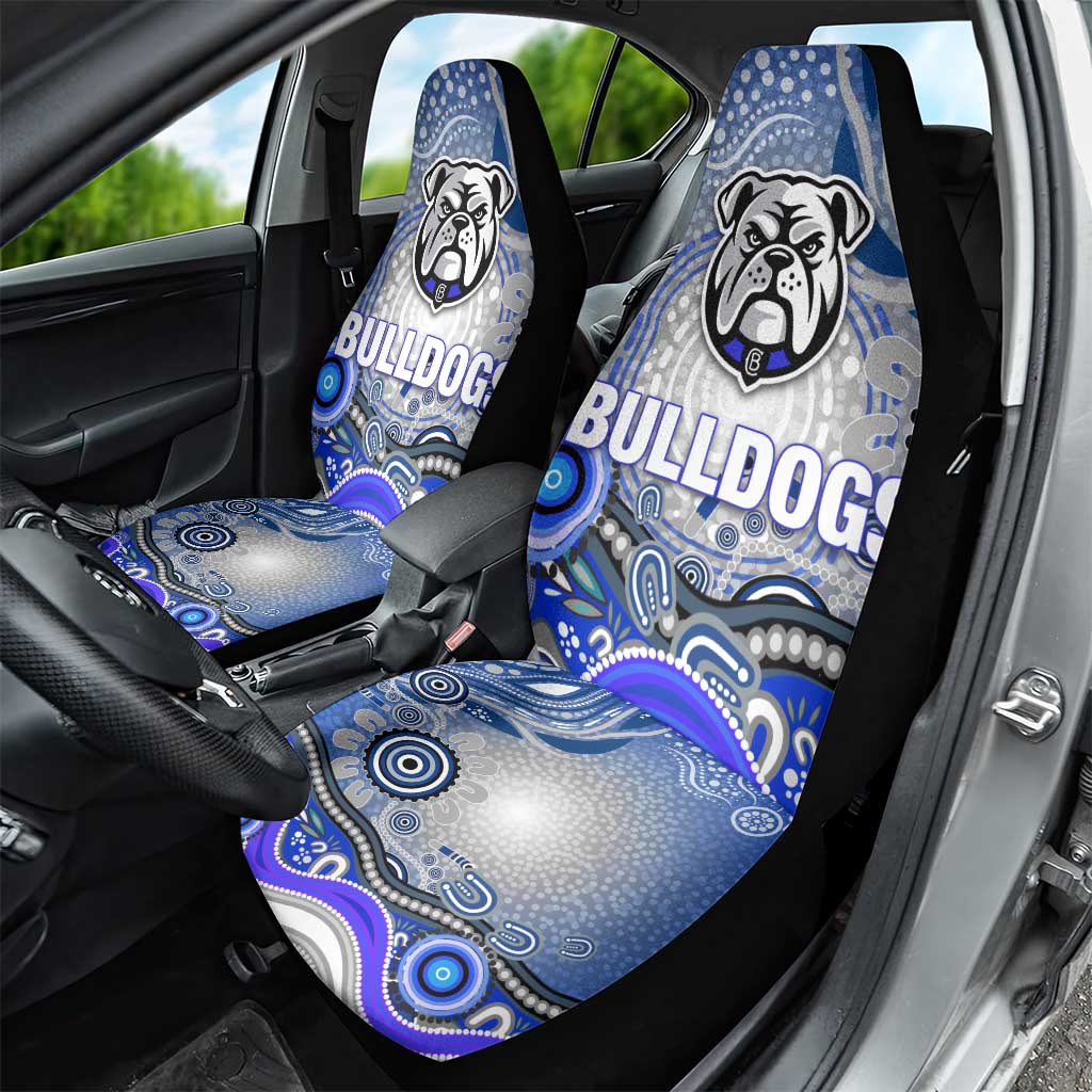 Canterbury Bankstown Bulldogs Rugby Car Seat Cover Australian Aboriginal Dot Painting Style
