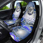 Canterbury Bankstown Bulldogs Rugby Car Seat Cover Australian Aboriginal Dot Painting Style
