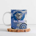 Canterbury Bankstown Bulldogs Rugby Ceramic Mug Australian Aboriginal Dot Painting Style