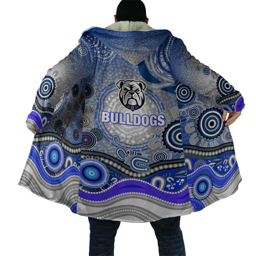 Canterbury Bankstown Bulldogs Rugby Cloak Australian Aboriginal Dot Painting Style