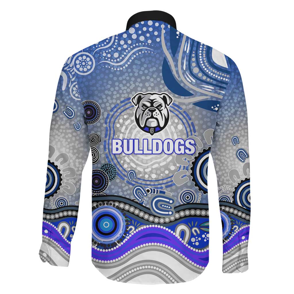 Canterbury Bankstown Bulldogs Rugby Family Matching Summer Maxi Dress and Hawaiian Shirt Australian Aboriginal Dot Painting Style