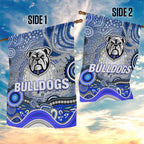 Canterbury Bankstown Bulldogs Rugby Garden Flag Australian Aboriginal Dot Painting Style