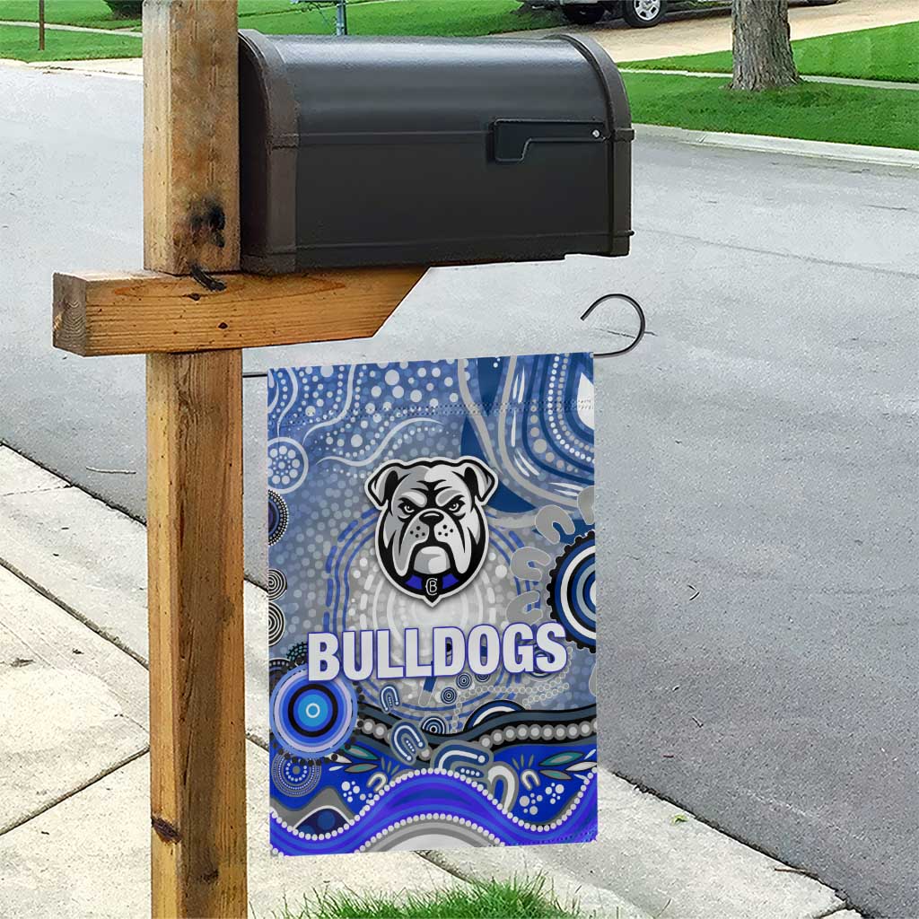 Canterbury Bankstown Bulldogs Rugby Garden Flag Australian Aboriginal Dot Painting Style