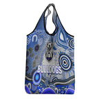 Canterbury Bankstown Bulldogs Rugby Grocery Bag Australian Aboriginal Dot Painting Style