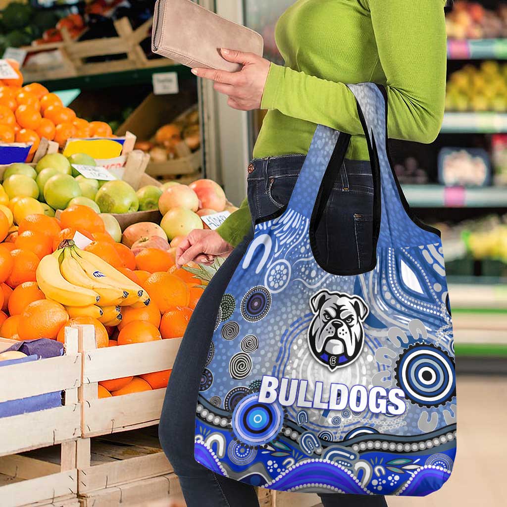 Canterbury Bankstown Bulldogs Rugby Grocery Bag Australian Aboriginal Dot Painting Style