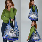 Canterbury Bankstown Bulldogs Rugby Grocery Bag Australian Aboriginal Dot Painting Style