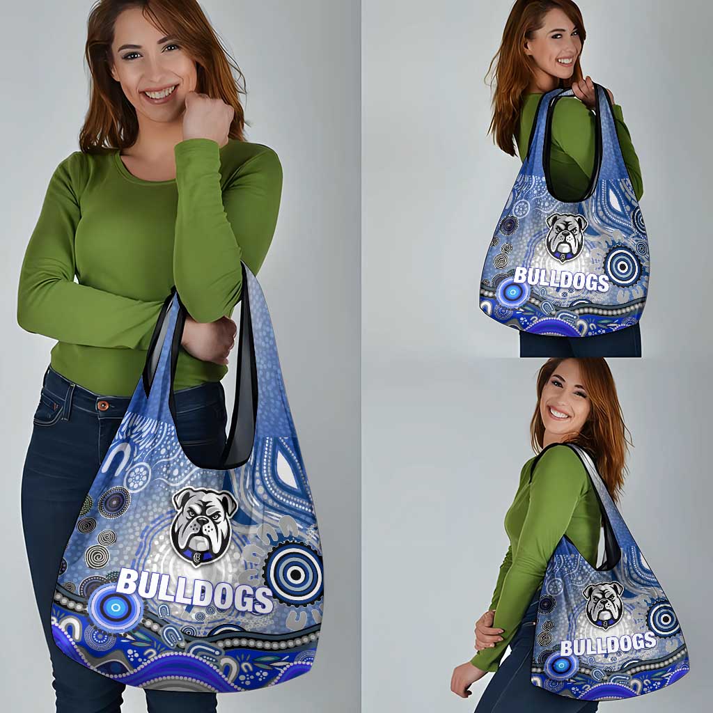 Canterbury Bankstown Bulldogs Rugby Grocery Bag Australian Aboriginal Dot Painting Style