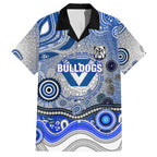 Canterbury Bankstown Bulldogs Rugby Hawaiian Shirt Australian Aboriginal Dot Painting Style