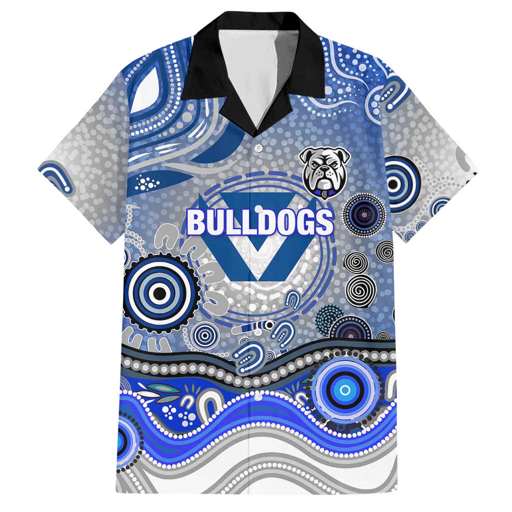 Canterbury Bankstown Bulldogs Rugby Hawaiian Shirt Australian Aboriginal Dot Painting Style
