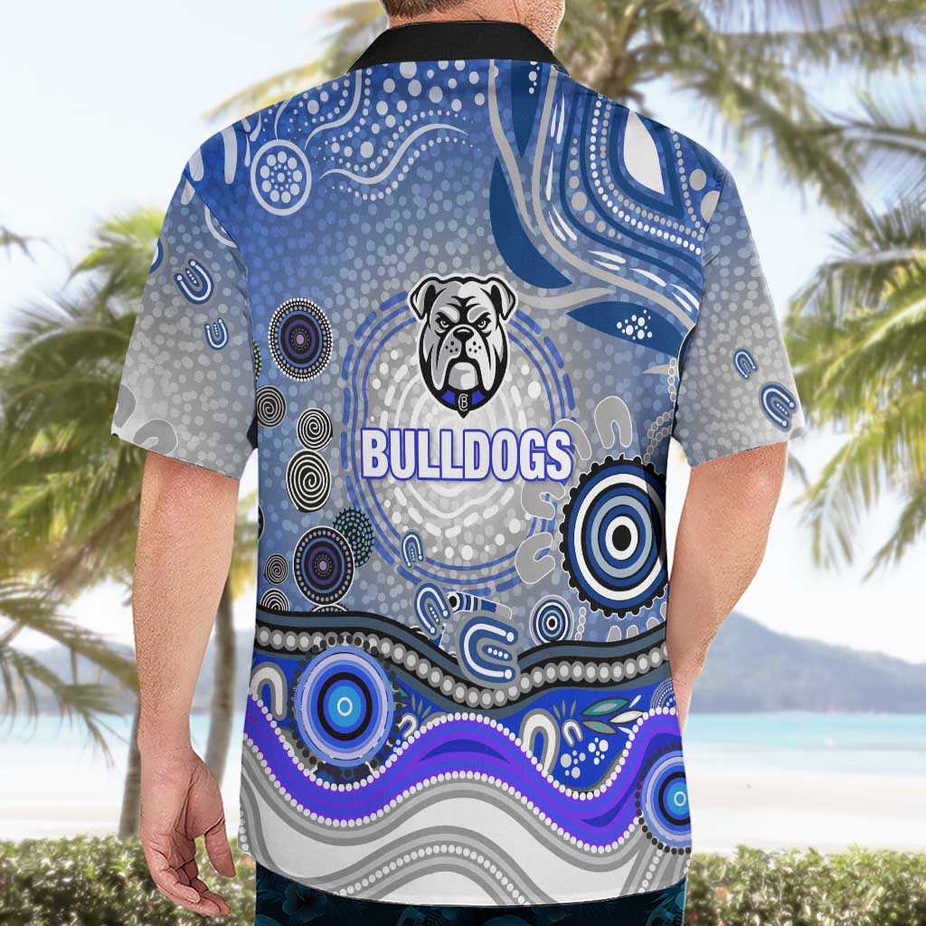 Canterbury Bankstown Bulldogs Rugby Hawaiian Shirt Australian Aboriginal Dot Painting Style