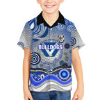 Canterbury Bankstown Bulldogs Rugby Hawaiian Shirt Australian Aboriginal Dot Painting Style