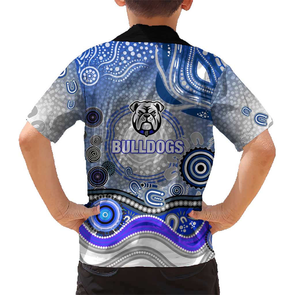 Canterbury Bankstown Bulldogs Rugby Hawaiian Shirt Australian Aboriginal Dot Painting Style