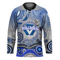 Canterbury Bankstown Bulldogs Rugby Hockey Jersey Australian Aboriginal Dot Painting Style