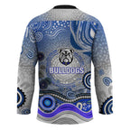 Canterbury Bankstown Bulldogs Rugby Hockey Jersey Australian Aboriginal Dot Painting Style