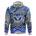 Canterbury Bankstown Bulldogs Rugby Hoodie Australian Aboriginal Dot Painting Style