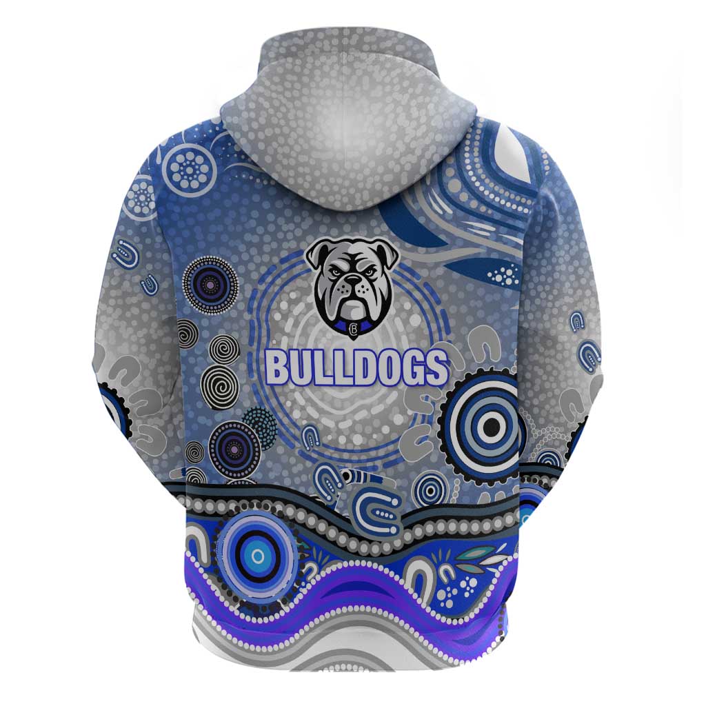 Canterbury Bankstown Bulldogs Rugby Hoodie Australian Aboriginal Dot Painting Style