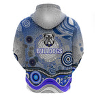 Canterbury Bankstown Bulldogs Rugby Hoodie Australian Aboriginal Dot Painting Style