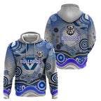 Canterbury Bankstown Bulldogs Rugby Hoodie Australian Aboriginal Dot Painting Style