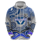 Canterbury Bankstown Bulldogs Rugby Hoodie Australian Aboriginal Dot Painting Style