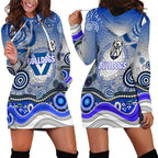 Canterbury Bankstown Bulldogs Rugby Hoodie Dress Australian Aboriginal Dot Painting Style