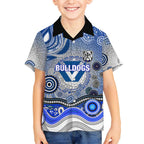 Canterbury Bankstown Bulldogs Rugby Kid Hawaiian Shirt Australian Aboriginal Dot Painting Style