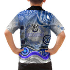 Canterbury Bankstown Bulldogs Rugby Kid Hawaiian Shirt Australian Aboriginal Dot Painting Style