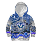 Canterbury Bankstown Bulldogs Rugby Kid Hoodie Australian Aboriginal Dot Painting Style