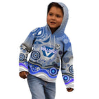 Canterbury Bankstown Bulldogs Rugby Kid Hoodie Australian Aboriginal Dot Painting Style