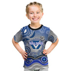 Canterbury Bankstown Bulldogs Rugby Kid T Shirt Australian Aboriginal Dot Painting Style