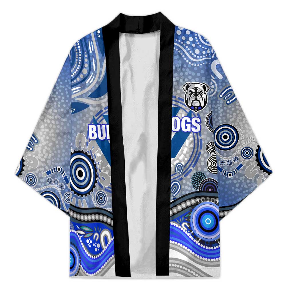 Canterbury Bankstown Bulldogs Rugby Kimono Australian Aboriginal Dot Painting Style