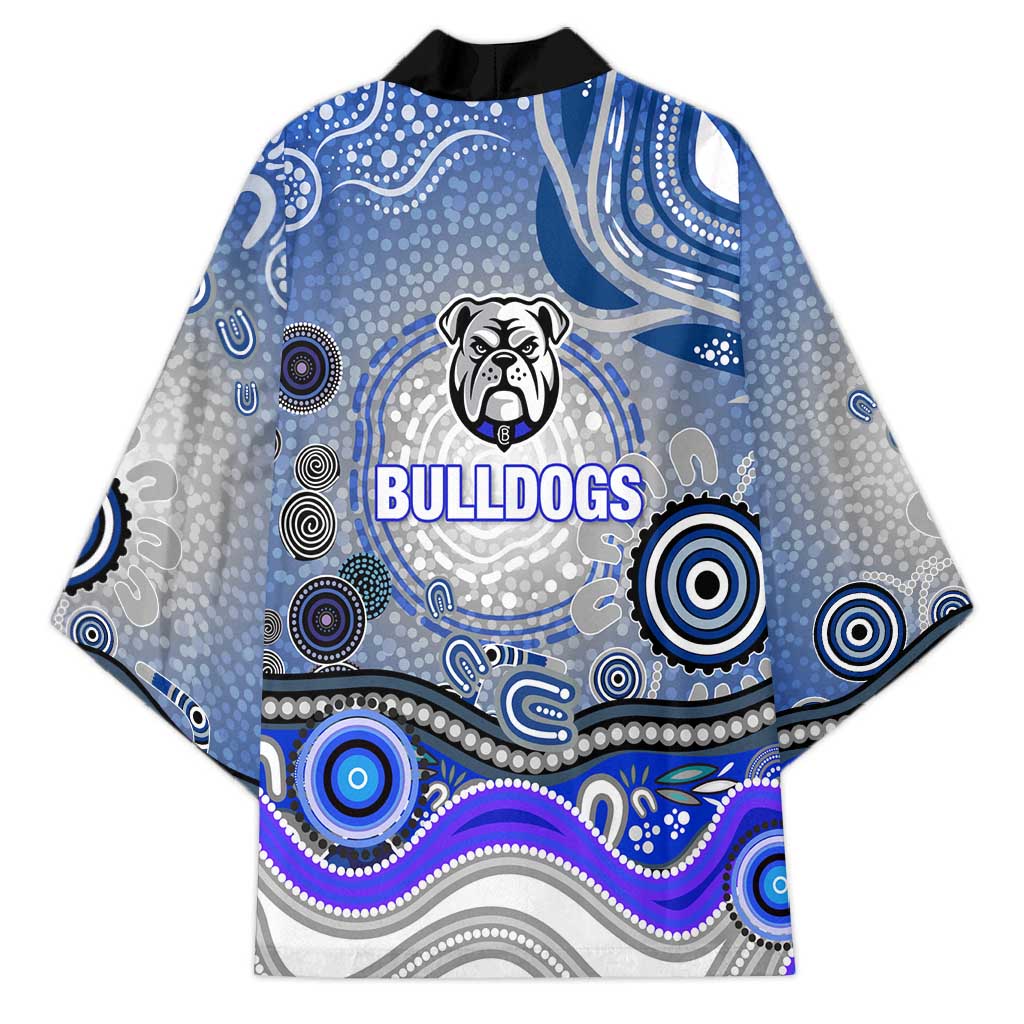 Canterbury Bankstown Bulldogs Rugby Kimono Australian Aboriginal Dot Painting Style
