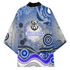 Canterbury Bankstown Bulldogs Rugby Kimono Australian Aboriginal Dot Painting Style