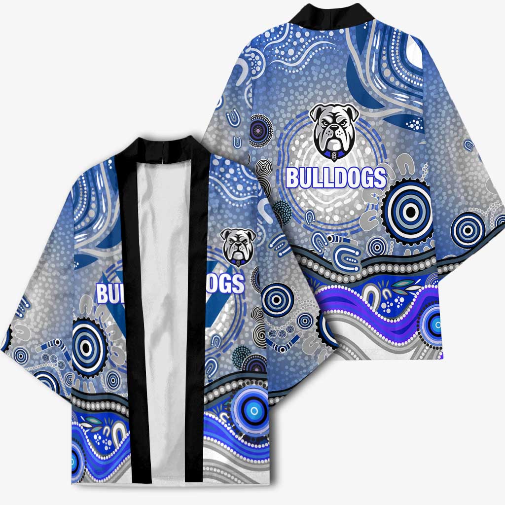 Canterbury Bankstown Bulldogs Rugby Kimono Australian Aboriginal Dot Painting Style