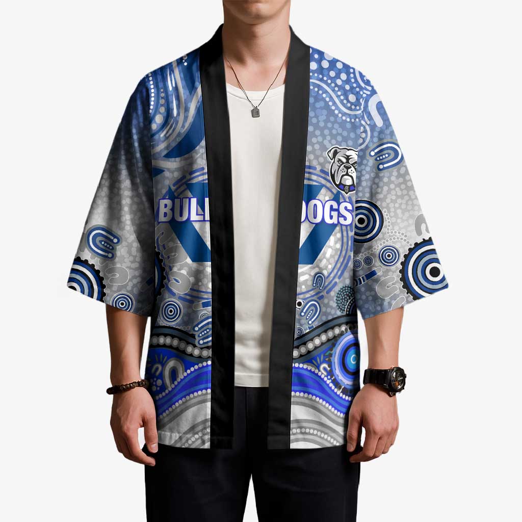 Canterbury Bankstown Bulldogs Rugby Kimono Australian Aboriginal Dot Painting Style