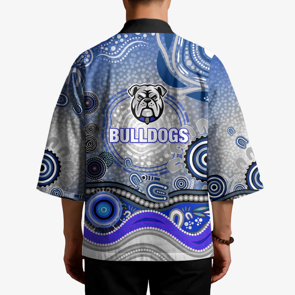 Canterbury Bankstown Bulldogs Rugby Kimono Australian Aboriginal Dot Painting Style