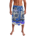 Canterbury Bankstown Bulldogs Rugby Lavalava Australian Aboriginal Dot Painting Style