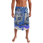 Canterbury Bankstown Bulldogs Rugby Lavalava Australian Aboriginal Dot Painting Style