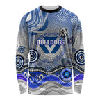 Canterbury Bankstown Bulldogs Rugby Long Sleeve Shirt Australian Aboriginal Dot Painting Style