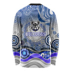 Canterbury Bankstown Bulldogs Rugby Long Sleeve Shirt Australian Aboriginal Dot Painting Style
