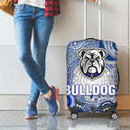Canterbury Bankstown Bulldogs Rugby Luggage Cover Australian Aboriginal Dot Painting Style