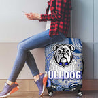 Canterbury Bankstown Bulldogs Rugby Luggage Cover Australian Aboriginal Dot Painting Style